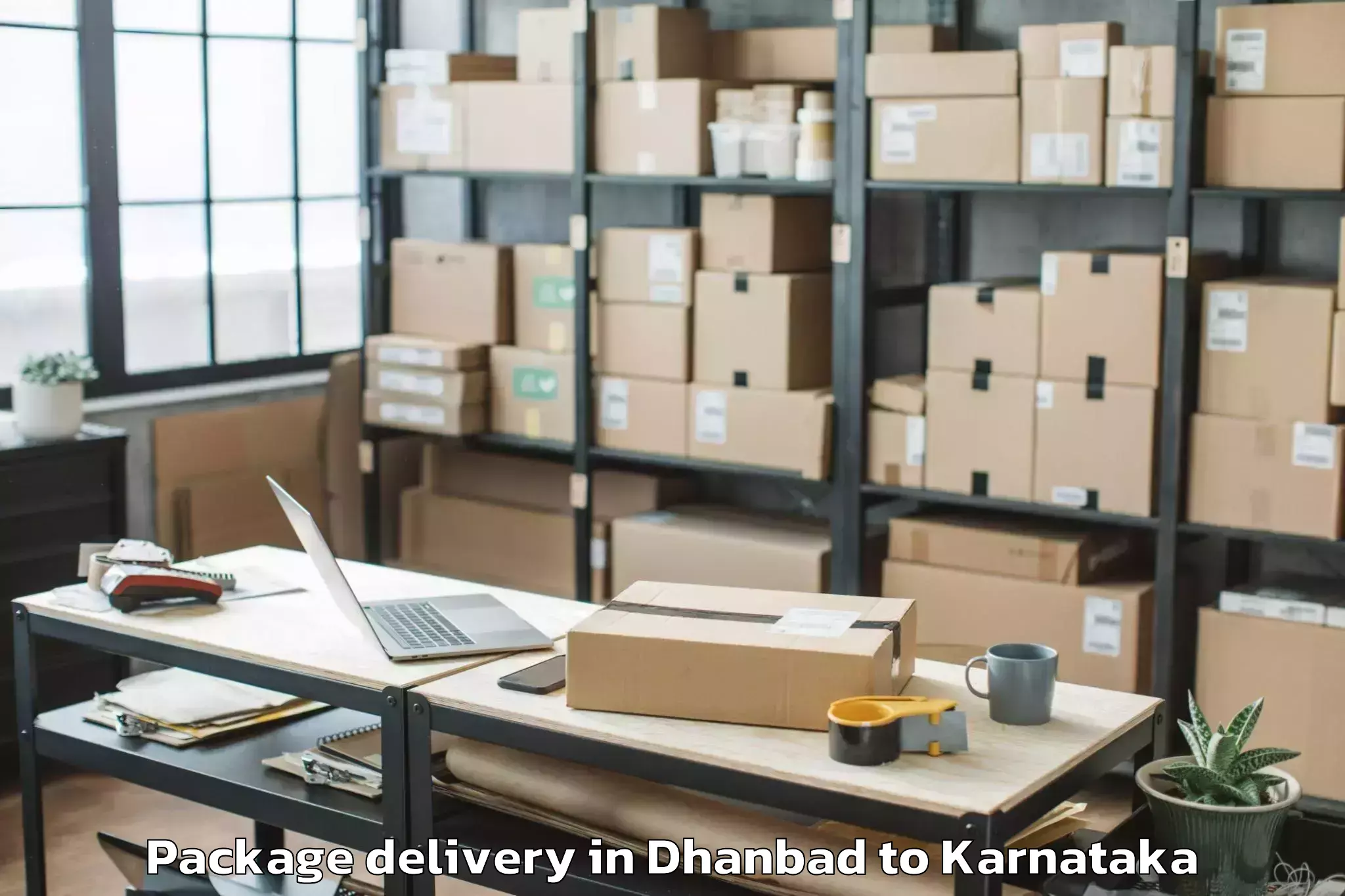 Reliable Dhanbad to Honnali Package Delivery